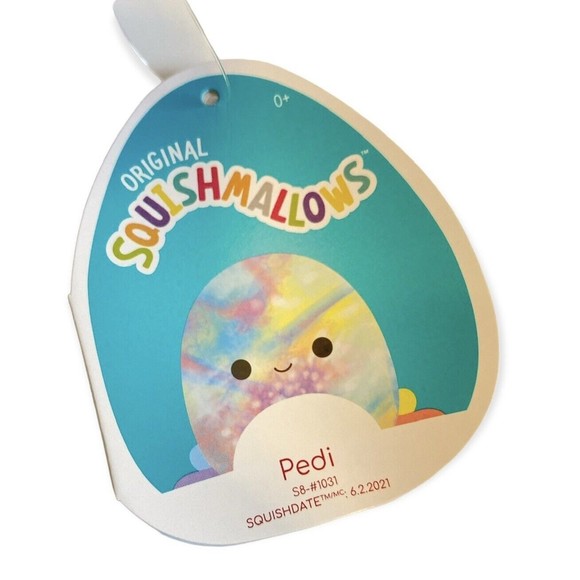 SQUISHMALLOWS Pedi The Rainbow Tie-Dye Octopus 8" Plush Box Lunch Exclusive NEW - Picture 3 of 4
